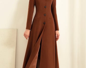 レディース ロング丈ウールジャケット、ロング丈コージーコート
