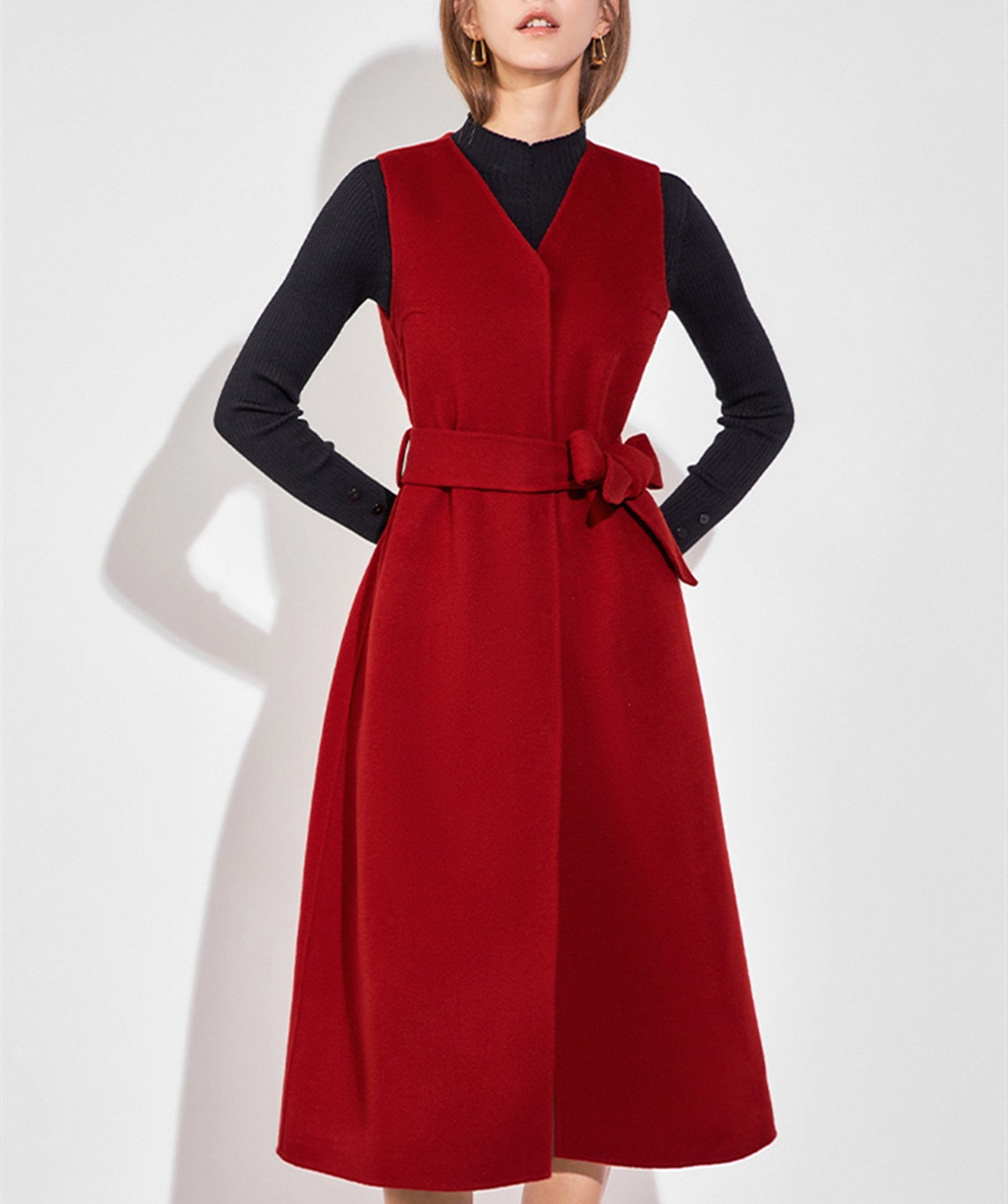 Red Wool Cape main image 1