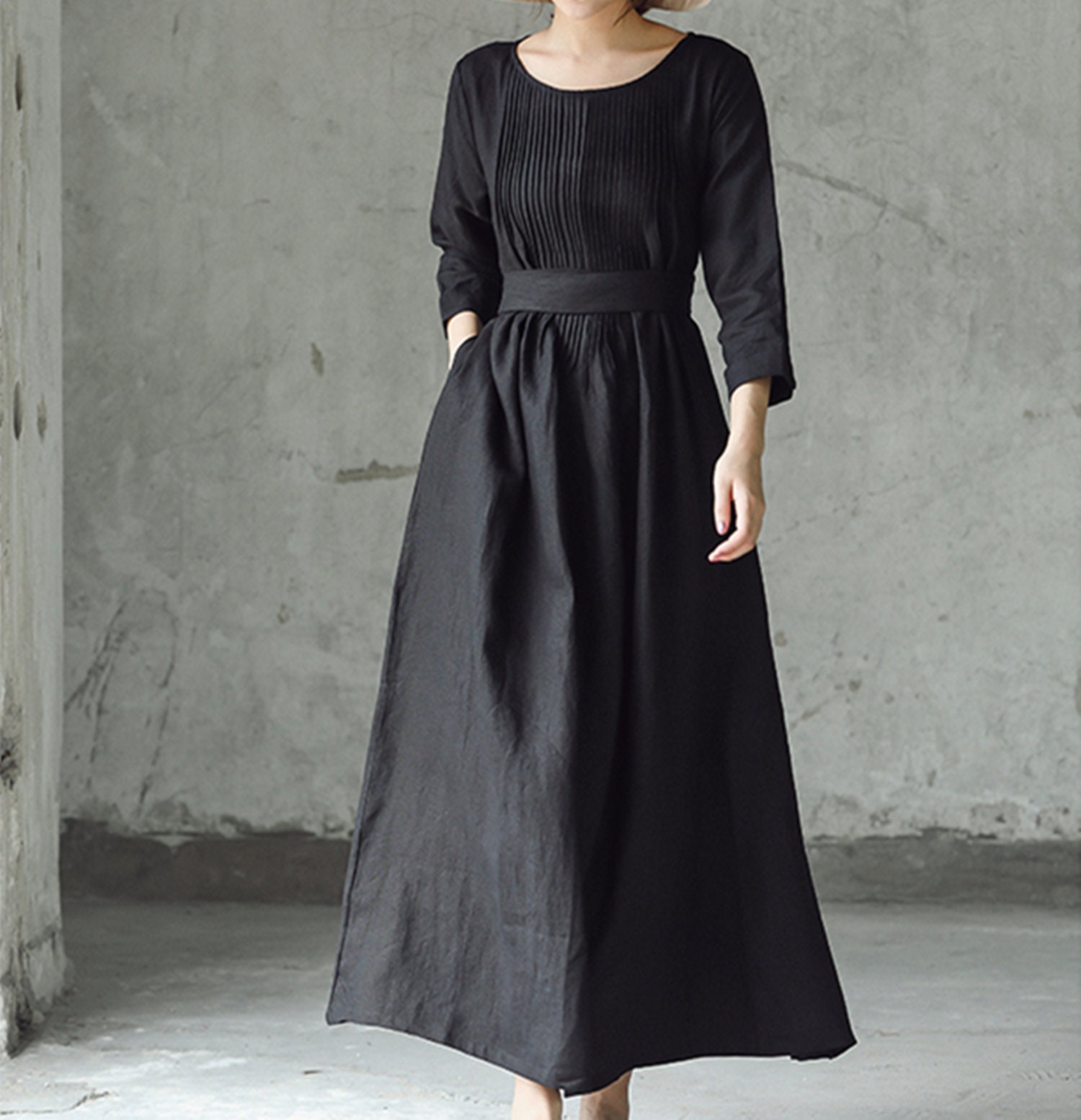 Black dress,loose linen dress,linen tunic dress,long dress,linen maxi dress,prom dress,plus size clothing,handmade dress Black dress,loose linen dress,linen tunic dress,long dress,linen maxi dress,prom dress,plus size clothing,handmade dress