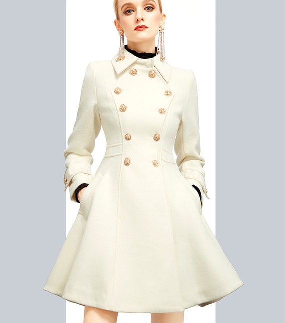 Wool Coat,women Wool Swing Coat,princess Coat,designer Coat,short