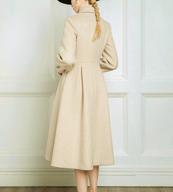 Women Long Full Length Wool Jacket,long Cozy Coat,plus Size Winter Coat,dress  Coat,princess Coat,handmade Coat 