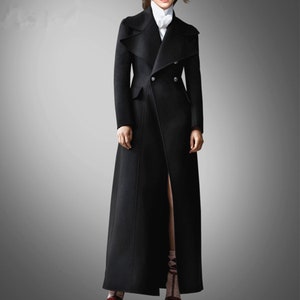 【INCHANT ME】[Wool 90%] Big collar robe handmade long coat INCHANT ME】[Wool 90%] Big collar robe handmade long coat
