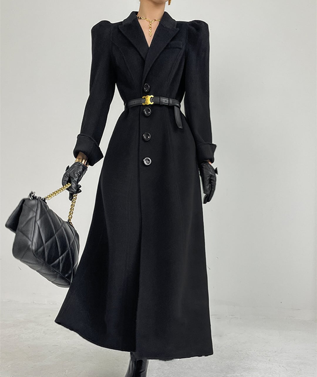 Women Long Full Length Wool Jacket,retro Winter Coat,plus Size