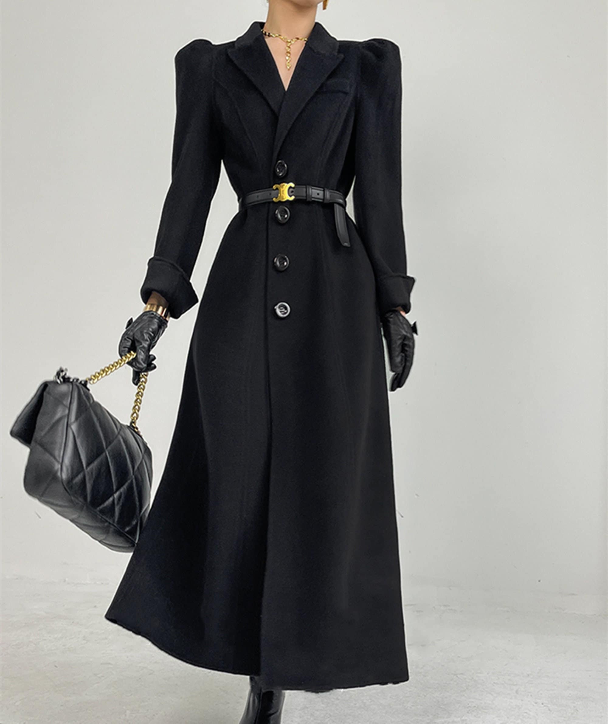 Women Long Full Length Wool Jacket,retro Winter Coat,plus Size