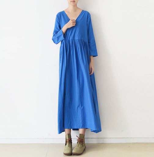 Loose Casual Linen Maxi Dress Linen Maxi Dress Long Robe Gown | Etsy