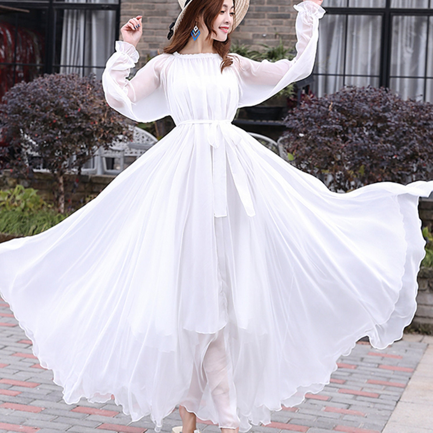 Black Summer Dress,Chiffon Dress,Spring Dress,Flowy Maxi Dress,Layered Dress,Party Dress,Cocktail Dress,Prom Dress Plus Size Clothing
