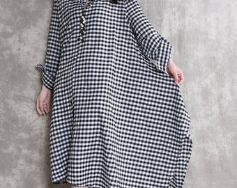 Chemise en coton à manches longues pour femmes, tunique, veste, trench-coat, caftan ample, robe en coton, grande taille, vêtements de printemps et d'automne