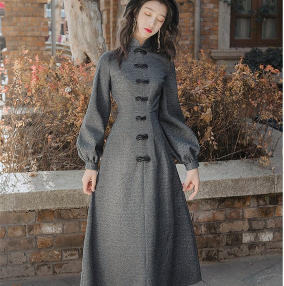 Wool Coat, Black Coat, Swing Coat, Long Coat, Long Coat Dress, Winter Coat  Women, Princess Coat, Fall Coat Women, Coat With Pockets C1019 -   Sweden