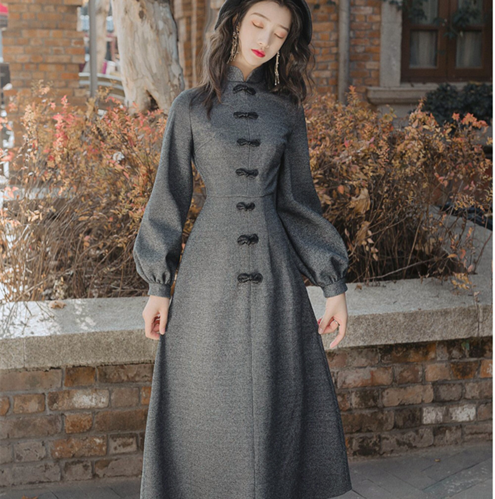 Warm Winter Coat, Wool Coat, Dress Coat, Woman Coat, Fit and Flare Coat,  Long Wool Coat, Winter Coat, Warm Wool Coat, Custom Coat 1860 
