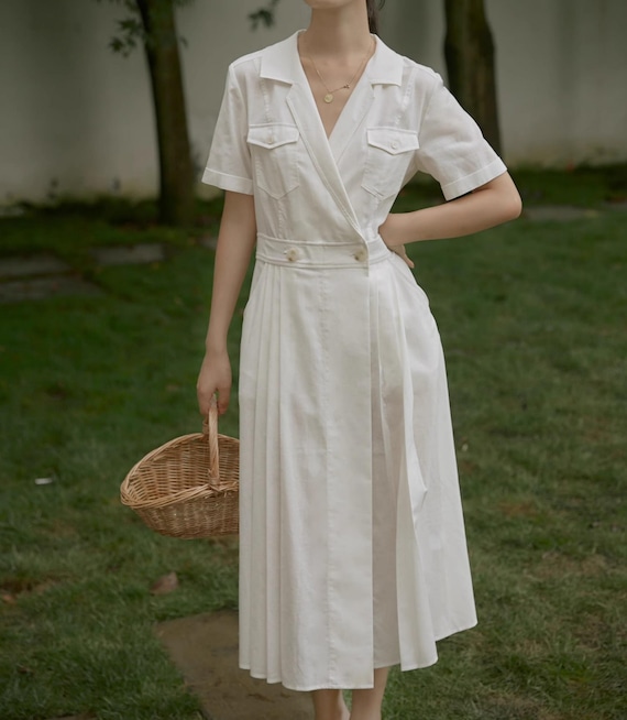 knee length dresses for ladies Keira Linen Micro Mini Dress