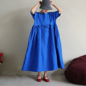 Linen maxi dress,long linen dress,bat-wing linen oversize dress,linen caftan,tunic dress,flax clothing custom