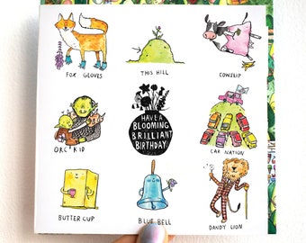 Funny Gardening Birthday Card – Plant Lover Pun Humor (Blank Inside)