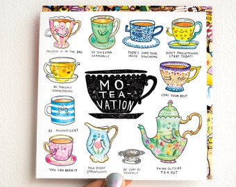 Moteavation * Tea Puns Greeting Card * British Humour and word Play * Funny Motivational * Silly * Quirky Catherinedoart * Jelly Armchair