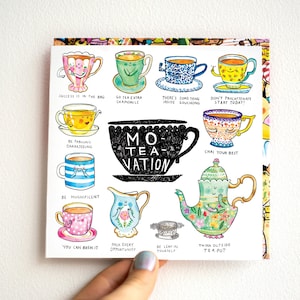 Moteavation Tea Puns Greeting Card British Humour and word Play Funny Motivational Silly Quirky Catherinedoart Jelly Armchair image 1