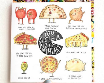 Funny Cute Pizza Pun Love Card - Boyfriend, Girlfriend, Husband, Wife