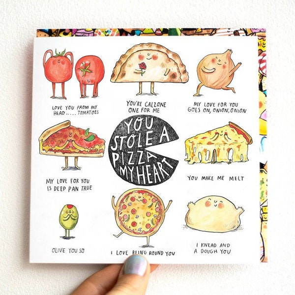 You Stole A Pizza My Heart* Pizza Pun Love Card * Anniversary * Valentines * Husband * Wife * Boyfriend * Girlfriend * Jelly Armchair *