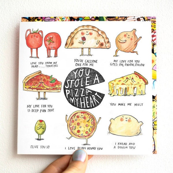 Funny Cute Pizza Pun Love Card - Boyfriend, Girlfriend, Husband, Wife