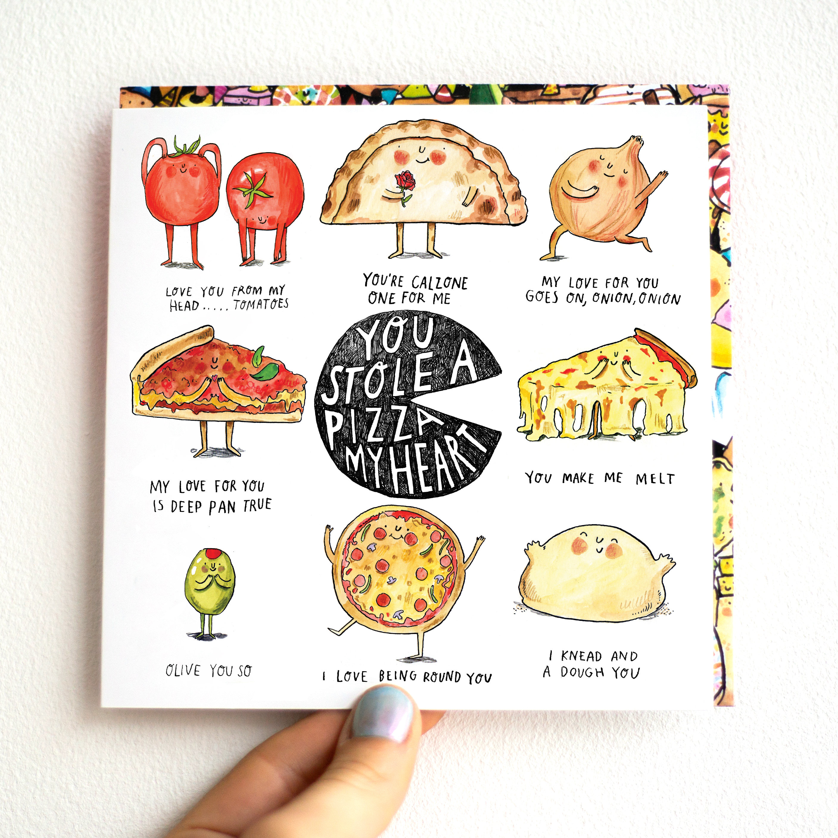 You Stole A Pizza My Heart Pizza Pun Love Card Anniversary Etsy