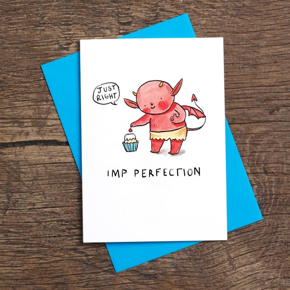 Téléchargement gratuit Images Imp Perfection Carte De Voeux Humour Jeu De Mots Etsy le plus cool salutations