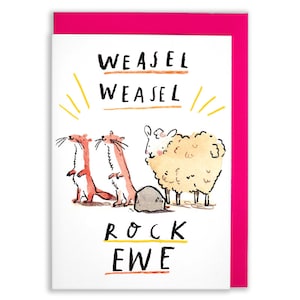 Comadreja Comadreja Rock Oveja * música * animales * granja * cumpleaños * tarjetas de felicitación * reina