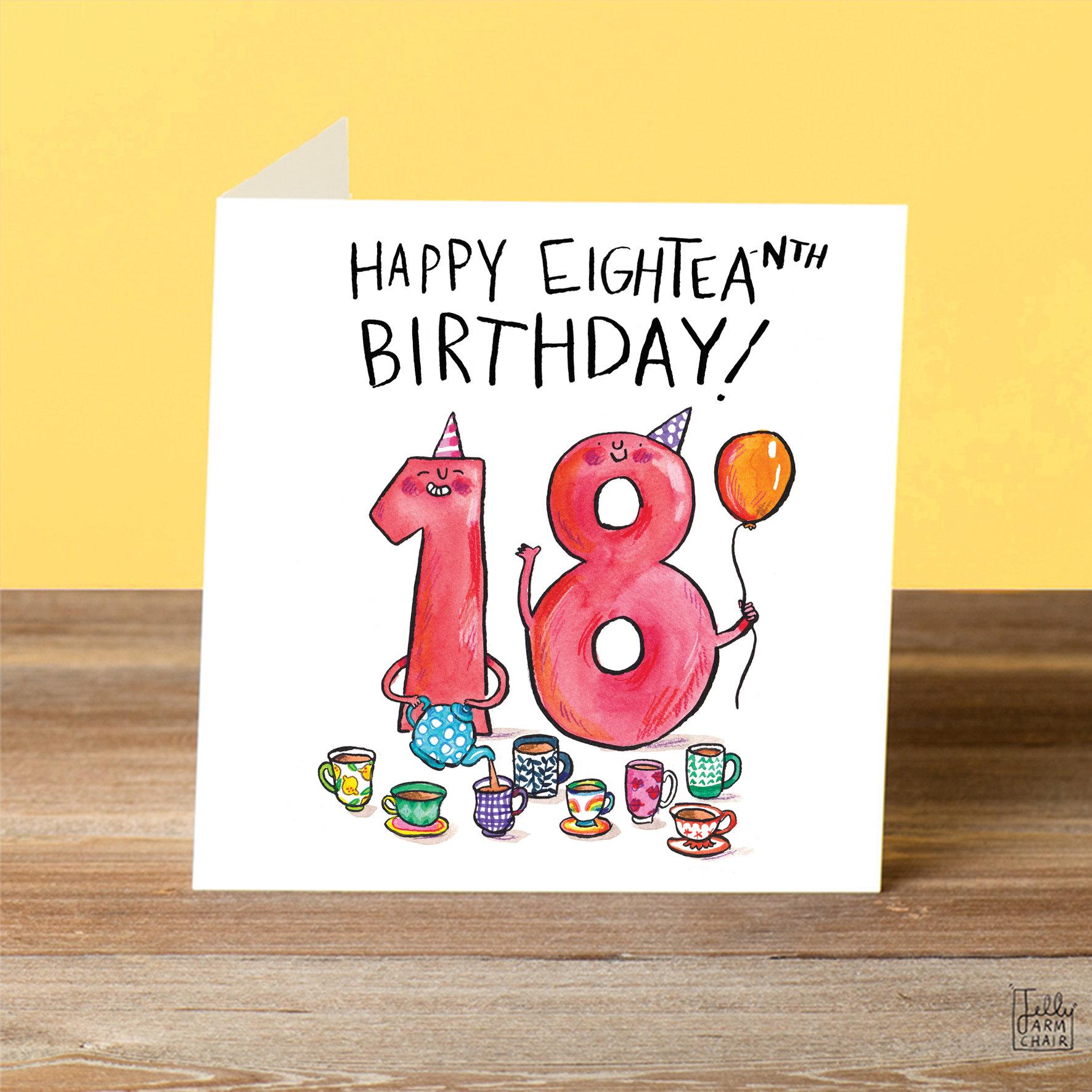 Happy Eighteenth Birthday 18th Humour First Birthday Celebrate Illustration  Numbers - Etsy
