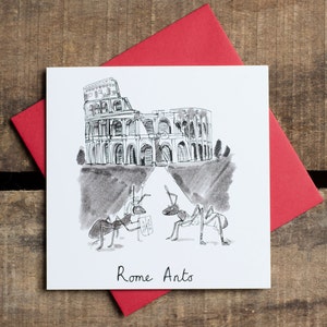 Romeinse mieren. Humor. Woordspeling. grapje. Wenskaart. Valentijnsdag. Liefde. Romantiek.