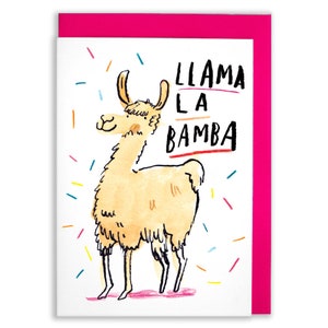 Lama Lama La Bamba * muziek * dieren * lama * dans * verjaardag * wenskaarten *