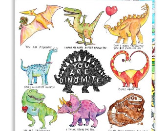 You Are Dinomite * Anniversary card for husband or wife* Dinosaur * Puns * Humour * Card for Boyfriend/Girlfriend * romance * Paleontologist