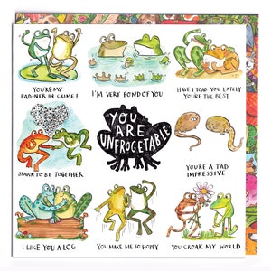 Eres infrogetable * Tarjeta Frog Pun para novia *novio * San Valentín *amor *romance *aniversario *marido *esposa