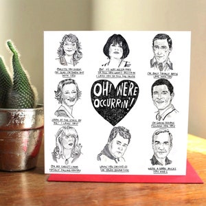 Gavin en Stacey. Valentines. Fanart chat up lijn woordspeling kaart. Verjaardag. Blanco binnenin.