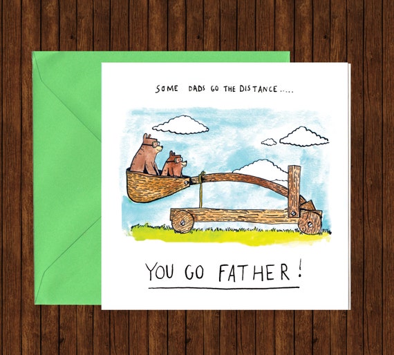 Funny Bear Dad Father's Day Card - Pun Card for Daddy