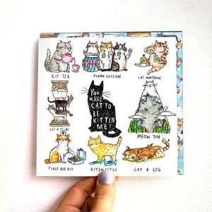 Cat to be Kitten Me ! Vierge à l'intérieur Carte humoristique pour toutes les occasions Jelly Fauteuil Catherinedoart