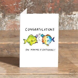 "Making It Offishal (Männer) * ""Braut und Braut"" Hochzeitskarte * Hochzeit * Gay Wedding * LGBTQ+ * Glückliches Paar * Hochzeit Wortspiel * Ehemänner *
