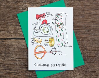Christmas (W) Rapping - Christmas Card - Greetings Card - Humour - Pun - Funny - Joke Rap