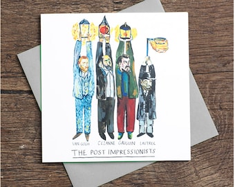The Post Impressionists - Greetings Card - Humour - Art History - Pun