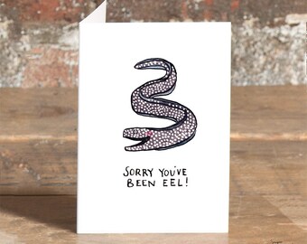 Funny Eel Get Well Card: Silly Pun, Get Better Soon