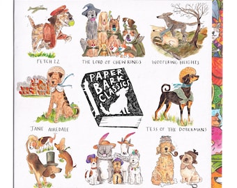 Dog Puns Greeting Card - Book Lover Puppy Card