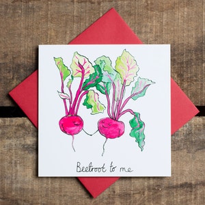 Betterave pour moi ! Jeu de mots Humour de carte de voeux de Saint-Valentin. Végétarien. Légume. Fin gourmet. Drôle.