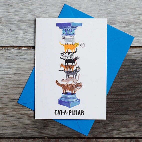 cat a pillar greetings