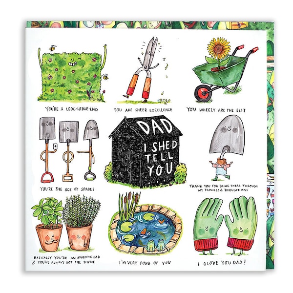 Dad I shed Tell You * Gardening * Funny * Humour * Birthday Card * Fathers Day *