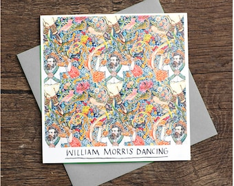 William Morris Dancing - Greetings Card - Humour - Art History - Pun