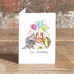 Let's Shellebrate * Well Done-kaart * Woordspelingkaart * Elke gelegenheid * Jelly Fauteuil