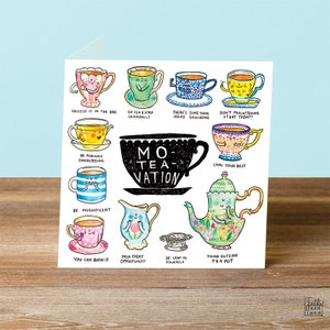 Moteavation Tea Puns Greeting Card British Humour and word Play Funny Motivational Silly Quirky Catherinedoart Jelly Armchair image 2