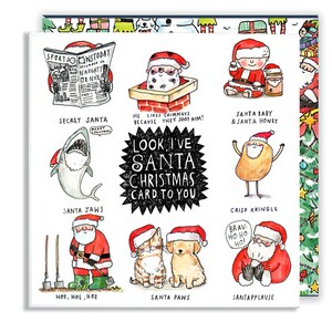 Kijk, ik heb kerstkaart van de kerstman voor je * haai * kerstmis * kaarten * humor * dieren * eten * woordspelingen