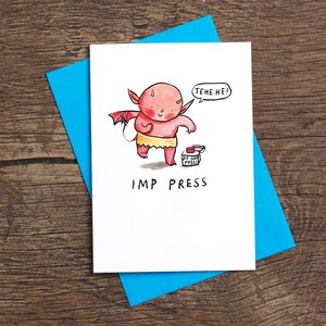 Imp Perfection Carte De Voeux Humour Jeu De Mots Etsy Imp Perfection Carte De Voeux Humour Jeu De Mots Etsy