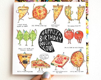 HapPizza Birthday Dough You Funny Pizza Pun Birthday Card