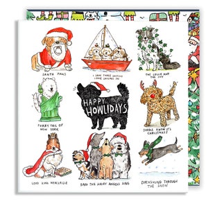 Happy Howlidays * Chiens * Animaux * Humour * Jeux de mots * Cartes de Noël