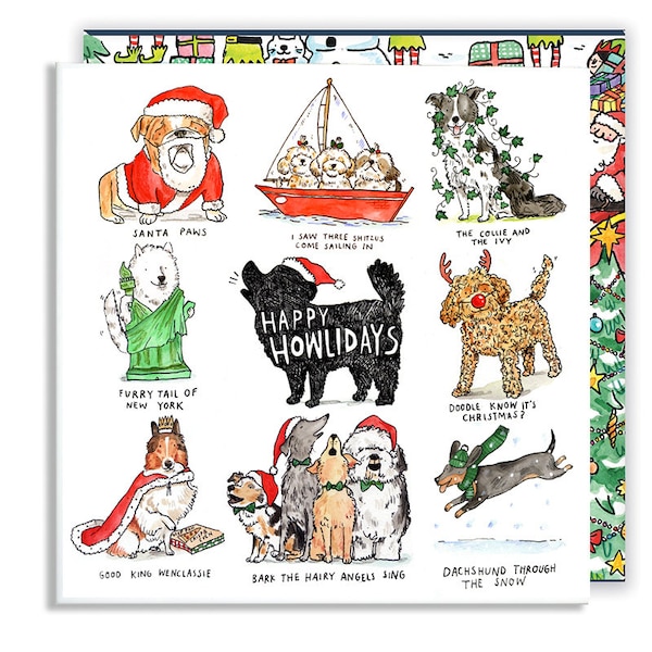 Happy Howlidays * Dogs * Animals * Humour * Puns * Christmas Cards