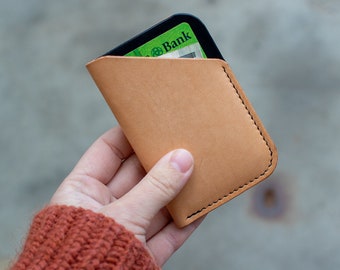 Cardholder | minimal wallet | leather wallet | personalized wallet | handstitched vegetable tanned card holder