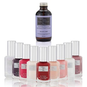 Christmas Nail Polish Natural Nail Polish Base Coat Set–Polish Remover - NonToxic Nail Art | Vegan and Cruelty-Free Nail Paint (Pack of 10)